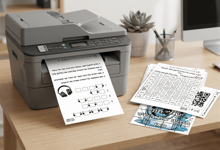 חידות להדפסה לילדים בבית - אתגר האוצר